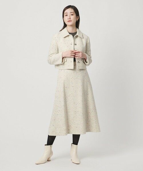 UNITED ARROWS / ユナイテッドアローズ ミニ・ひざ丈スカート | シルクネップ ツイードライク スカート | 詳細1