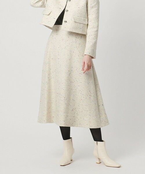 UNITED ARROWS / ユナイテッドアローズ ミニ・ひざ丈スカート | シルクネップ ツイードライク スカート | 詳細2