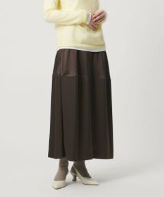 UNITED ARROWS / ユナイテッドアローズ ミニ・ひざ丈スカート | サテン コクーン スカート ‐ウォッシャブル‐