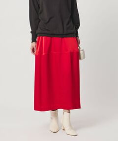 UNITED ARROWS / ユナイテッドアローズ ミニ・ひざ丈スカート | サテン コクーン スカート ‐ウォッシャブル‐