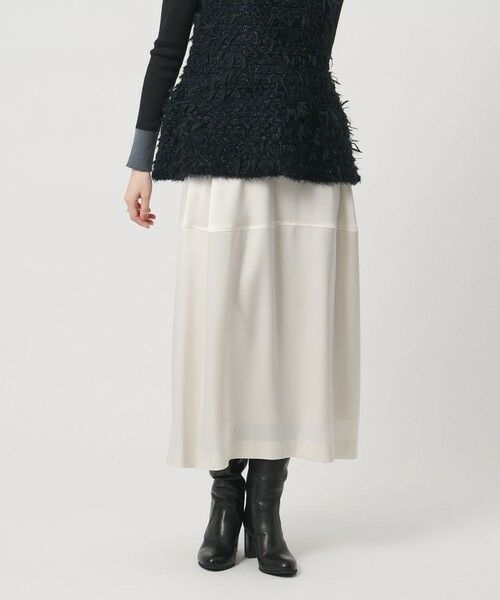 UNITED ARROWS / ユナイテッドアローズ ミニ・ひざ丈スカート | サテン コクーン スカート ‐ウォッシャブル‐ | 詳細1