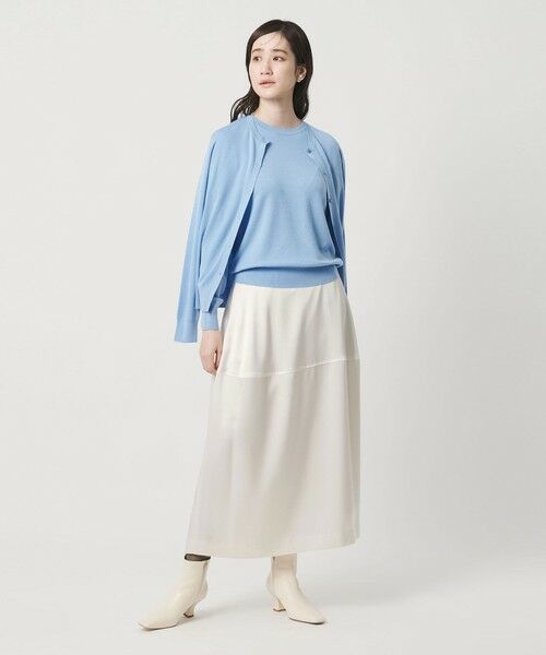 UNITED ARROWS / ユナイテッドアローズ ミニ・ひざ丈スカート | サテン コクーン スカート ‐ウォッシャブル‐ | 詳細3