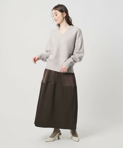 UNITED ARROWS / ユナイテッドアローズ ミニ・ひざ丈スカート | サテン コクーン スカート ‐ウォッシャブル‐ | 詳細10