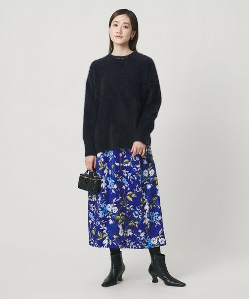 UNITED ARROWS / ユナイテッドアローズ ミニ・ひざ丈スカート | サテン コクーン プリント スカート ‐ウォッシャブル‐ | 詳細2