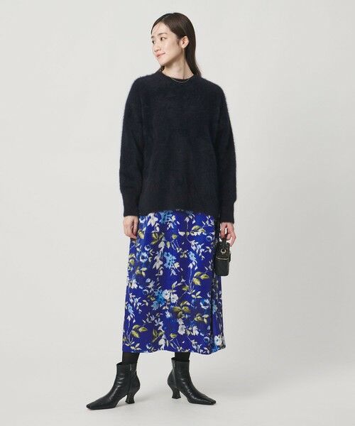 UNITED ARROWS / ユナイテッドアローズ ミニ・ひざ丈スカート | サテン コクーン プリント スカート ‐ウォッシャブル‐ | 詳細3