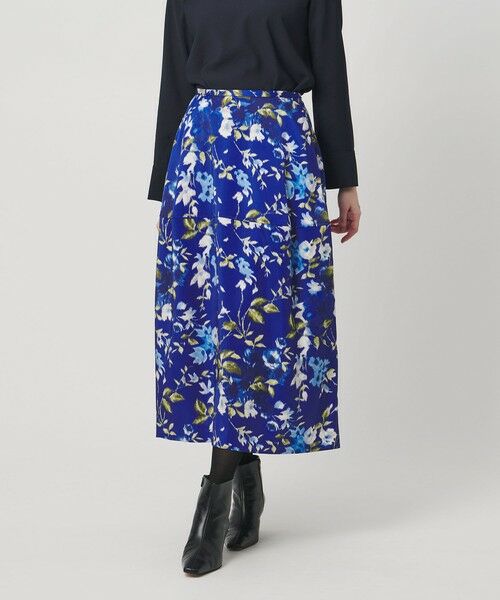 UNITED ARROWS / ユナイテッドアローズ ミニ・ひざ丈スカート | サテン コクーン プリント スカート ‐ウォッシャブル‐ | 詳細4