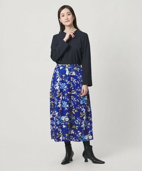 UNITED ARROWS / ユナイテッドアローズ ミニ・ひざ丈スカート | サテン コクーン プリント スカート ‐ウォッシャブル‐ | 詳細5