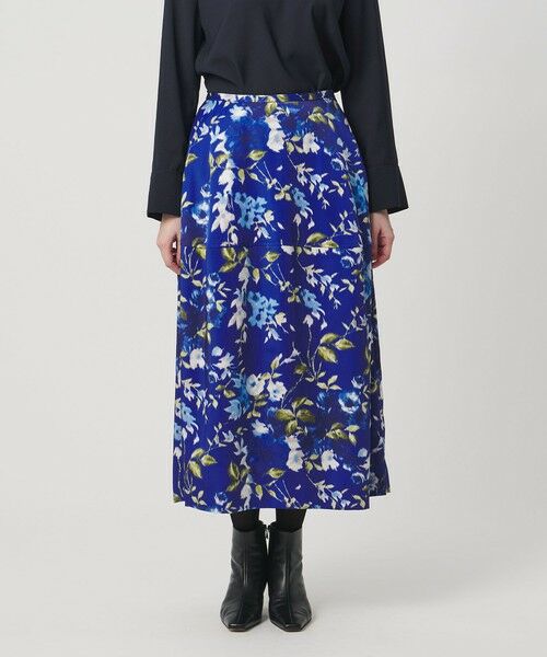 UNITED ARROWS / ユナイテッドアローズ ミニ・ひざ丈スカート | サテン コクーン プリント スカート ‐ウォッシャブル‐ | 詳細7