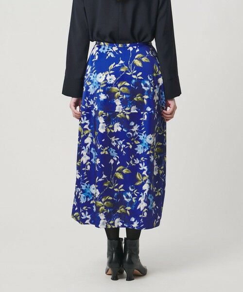 UNITED ARROWS / ユナイテッドアローズ ミニ・ひざ丈スカート | サテン コクーン プリント スカート ‐ウォッシャブル‐ | 詳細9