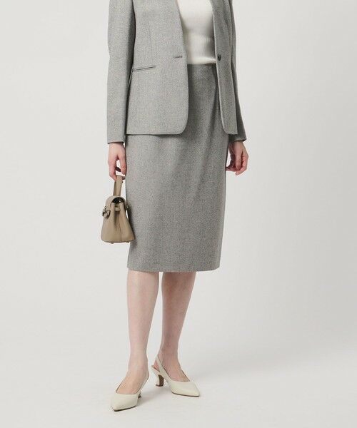 UNITED ARROWS / ユナイテッドアローズ ミニ・ひざ丈スカート | ツイードライク タイトスカート | 詳細1