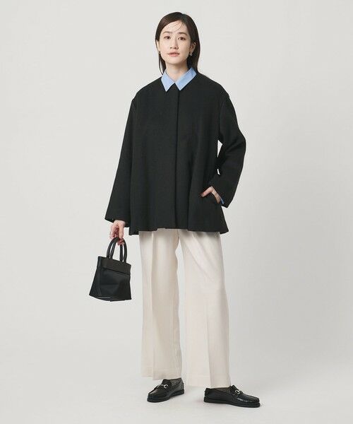 UNITED ARROWS / ユナイテッドアローズ ノーカラージャケット | バック フレア ショート コート | 詳細11