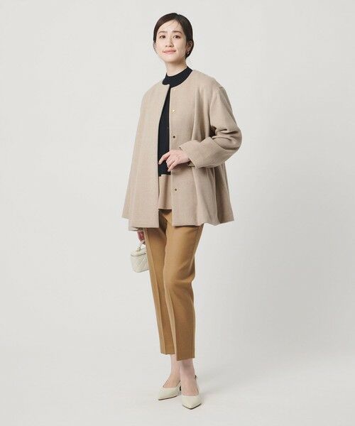 UNITED ARROWS / ユナイテッドアローズ ノーカラージャケット | バック フレア ショート コート | 詳細19