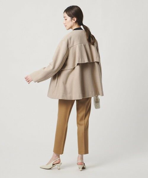 UNITED ARROWS / ユナイテッドアローズ ノーカラージャケット | バック フレア ショート コート | 詳細21