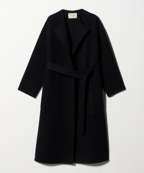 UNITED ARROWS/ユナイテッドアローズ ウール リバー ロング コート NAVY M（38）