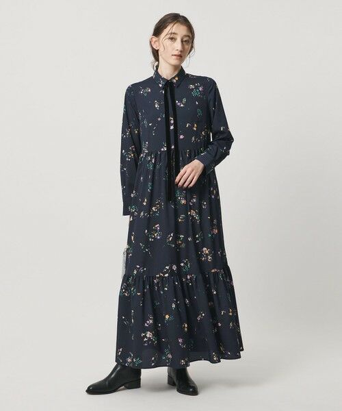 UNITED ARROWS / ユナイテッドアローズ ロング・マキシ丈ワンピース | フラワー プリント ワンピース ‐ウォッシャブル‐ | 詳細3