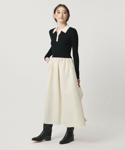 UNITED ARROWS / ユナイテッドアローズ ロング・マキシ丈ワンピース | フィット ＆ フレア ポロワンピース | 詳細1