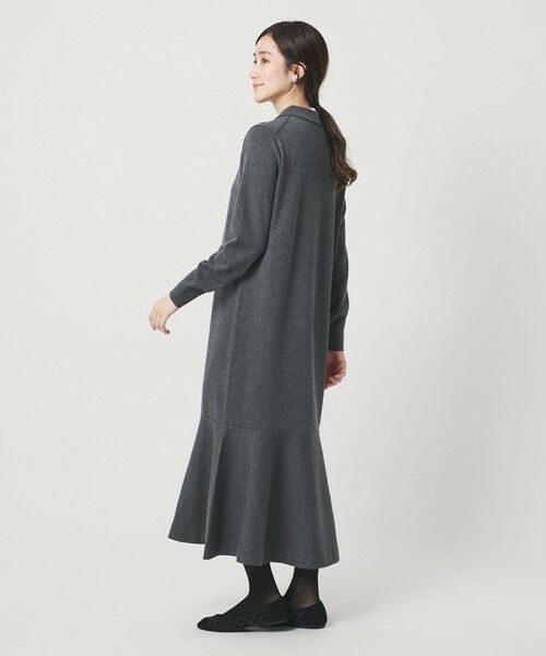 UNITED ARROWS / ユナイテッドアローズ ロング・マキシ丈ワンピース | ニット ペプラム ロング ワンピース | 詳細3