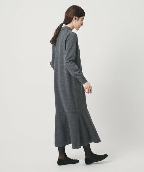 UNITED ARROWS / ユナイテッドアローズ ロング・マキシ丈ワンピース | ニット ペプラム ロング ワンピース | 詳細4
