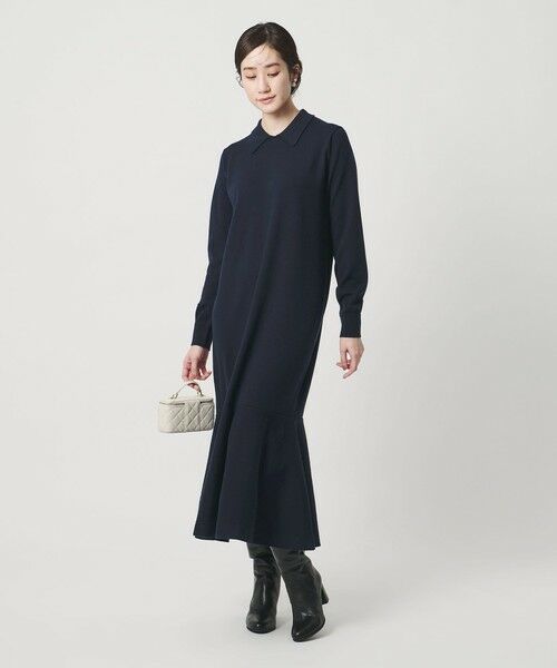 UNITED ARROWS / ユナイテッドアローズ ロング・マキシ丈ワンピース | ニット ペプラム ロング ワンピース | 詳細13