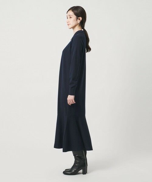 UNITED ARROWS / ユナイテッドアローズ ロング・マキシ丈ワンピース | ニット ペプラム ロング ワンピース | 詳細17