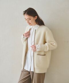 UNITED ARROWS / ユナイテッドアローズ カーディガン・ボレロ | フォックスカシミヤ トリムコンビ カーディガン