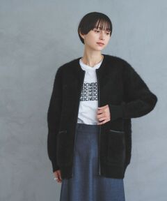 UNITED ARROWS / ユナイテッドアローズ カーディガン・ボレロ | フォックスカシミヤ トリムコンビ カーディガン