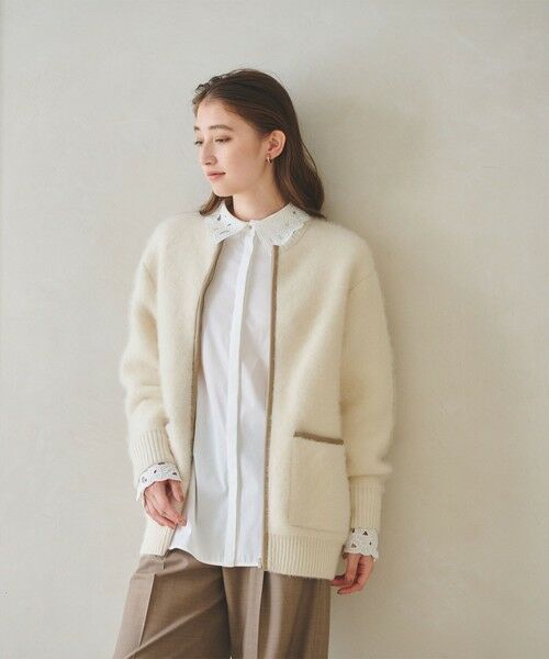 UNITED ARROWS / ユナイテッドアローズ カーディガン・ボレロ | フォックスカシミヤ トリムコンビ カーディガン | 詳細2