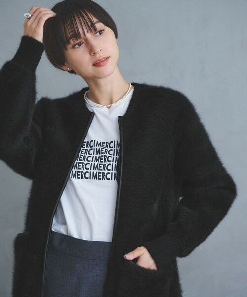 UNITED ARROWS / ユナイテッドアローズ カーディガン・ボレロ | フォックスカシミヤ トリムコンビ カーディガン | 詳細16