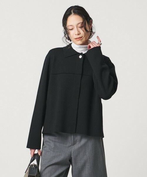 UNITED ARROWS/ユナイテッドアローズ ミラノリブ ニット ジャケット BLACK FREE UNITED ARROWS/ユナイテッドアローズ ミラノリブ ニット ジャケット BLACK FREE