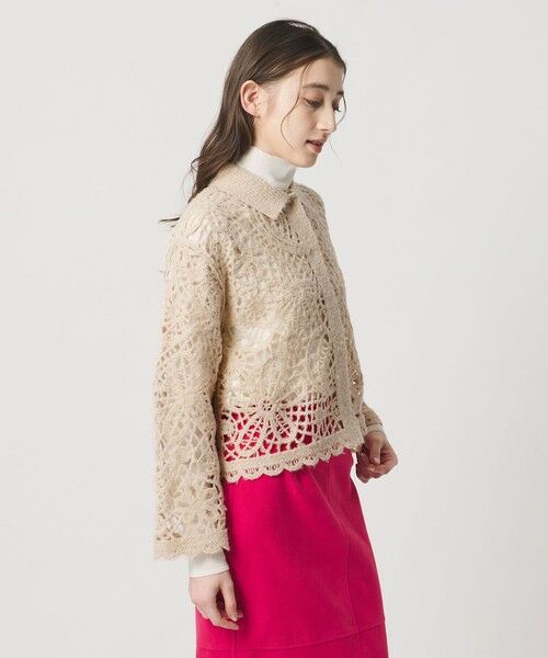 UNITED ARROWS / ユナイテッドアローズ カーディガン・ボレロ | クロシェ ポロ カーディガン | 詳細10