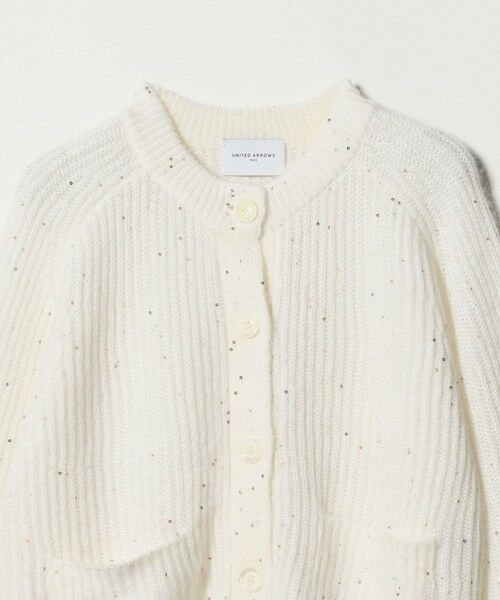 UNITED ARROWS / ユナイテッドアローズ カーディガン・ボレロ | フラワー スパンコール カーディガン | 詳細5