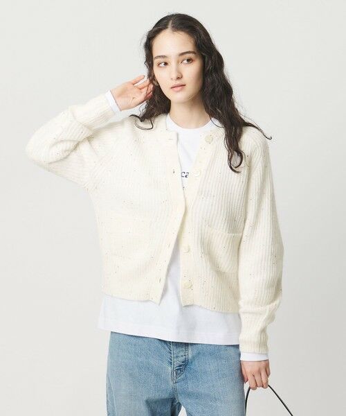 UNITED ARROWS / ユナイテッドアローズ カーディガン・ボレロ | フラワー スパンコール カーディガン | 詳細1