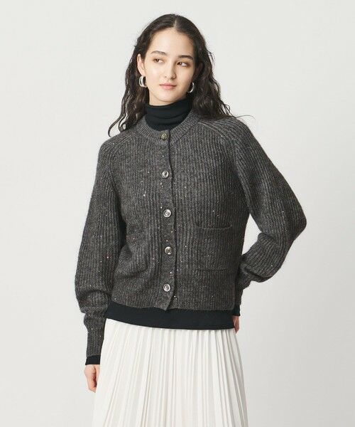 UNITED ARROWS / ユナイテッドアローズ カーディガン・ボレロ | フラワー スパンコール カーディガン | 詳細7