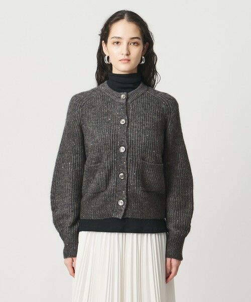 UNITED ARROWS / ユナイテッドアローズ カーディガン・ボレロ | フラワー スパンコール カーディガン | 詳細9