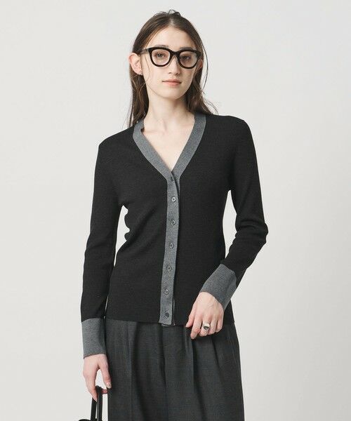 UNITED ARROWS / ユナイテッドアローズ カーディガン・ボレロ | 18G ウール リブ カーディガン | 詳細1