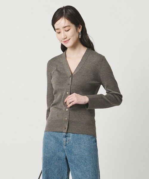 UNITED ARROWS / ユナイテッドアローズ カーディガン・ボレロ | 18G ウール リブ カーディガン | 詳細7