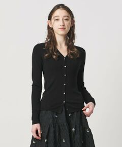 UNITED ARROWS / ユナイテッドアローズ カーディガン・ボレロ | 18G ウール フィット リブ カーディガン
