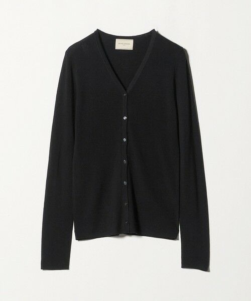 UNITED ARROWS/ユナイテッドアローズ 18G ウール フィット リブ カーディガン BLACK FREE