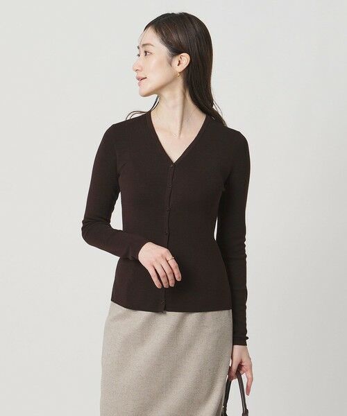 UNITED ARROWS / ユナイテッドアローズ カーディガン・ボレロ | 18G ウール フィット リブ カーディガン | 詳細14