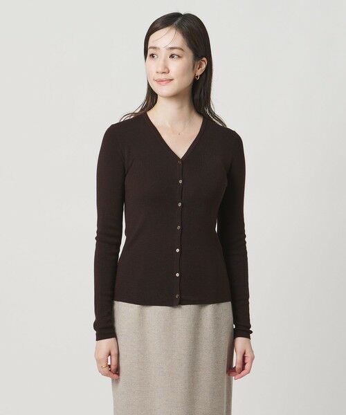 UNITED ARROWS / ユナイテッドアローズ カーディガン・ボレロ | 18G ウール フィット リブ カーディガン | 詳細16