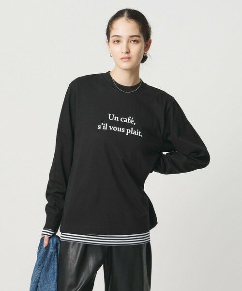 UNITED ARROWS/ユナイテッドアローズ <Les Petits Basics>UN CAFE ロングスリーブ Tシャツ BLACK FREE(XXS) UNITED ARROWS/ユナイテッドアローズ <Les Petits Basics>UN CAFE ロングスリーブ Tシャツ BLACK FREE(XXS)