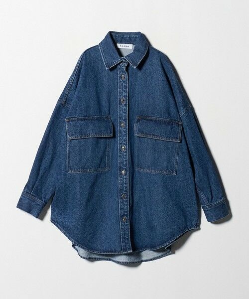 UNITED ARROWS / ユナイテッドアローズ シャツ・ブラウス | ＜SACRA＞デニム ロング シャツ ジャケット | 詳細7
