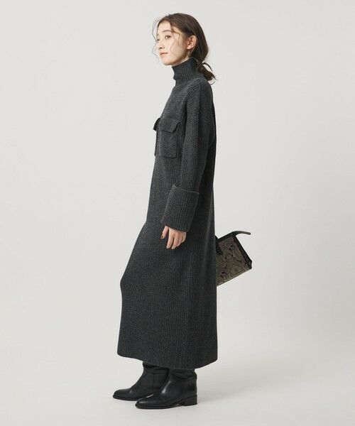 UNITED ARROWS / ユナイテッドアローズ ミニ丈・ひざ丈ワンピース | ＜SACRA＞Wポケット タートル リブ ワンピース | 詳細7