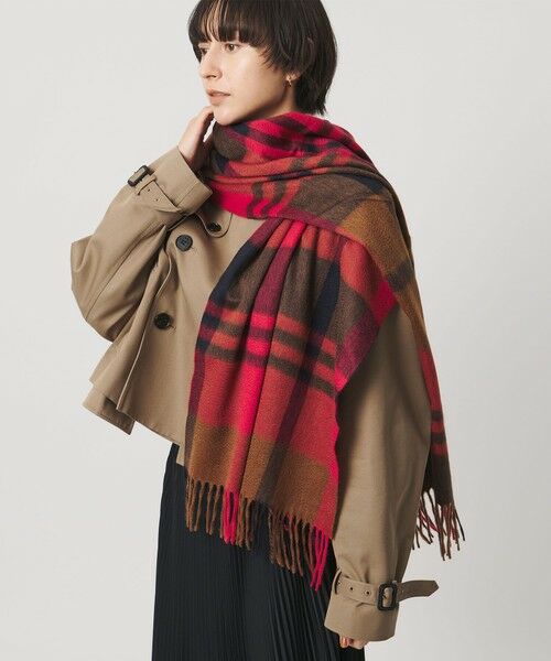 UNITED ARROWS/ユナイテッドアローズ <Joshua Ellis>カシミヤ チェック マフラー RED FREE UNITED ARROWS/ユナイテッドアローズ <Joshua Ellis>カシミヤ チェック マフラー RED FREE