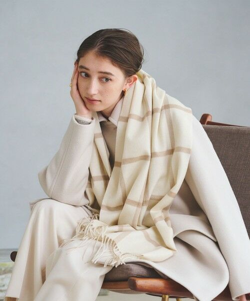 UNITED ARROWS / ユナイテッドアローズ マフラー・ショール・スヌード・ストール | カシミヤ チェック ストール | 詳細1