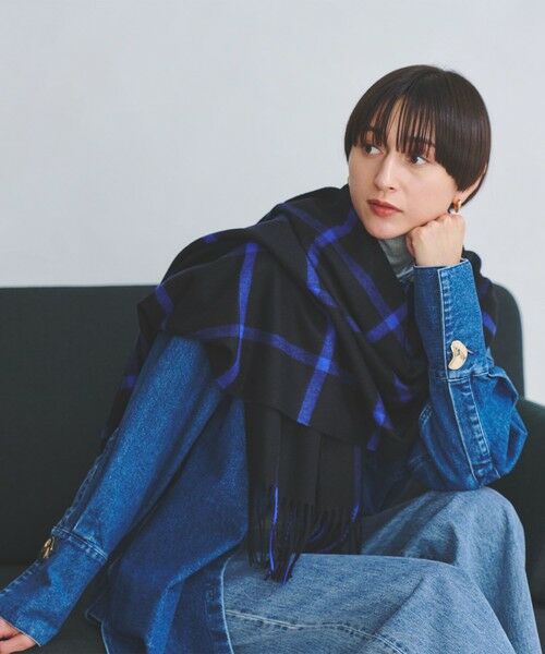 UNITED ARROWS / ユナイテッドアローズ マフラー・ショール・スヌード・ストール | カシミヤ チェック ストール | 詳細6