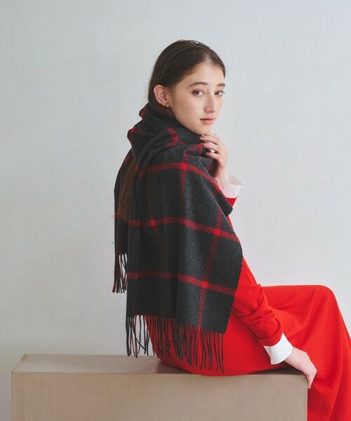 UNITED ARROWS / ユナイテッドアローズ マフラー・ショール・スヌード・ストール | カシミヤ チェック ストール | 詳細11