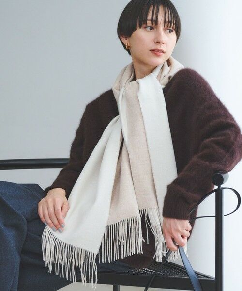 UNITED ARROWS / ユナイテッドアローズ マフラー・ショール・スヌード・ストール | カシミヤ リバーシブル ストール | 詳細7