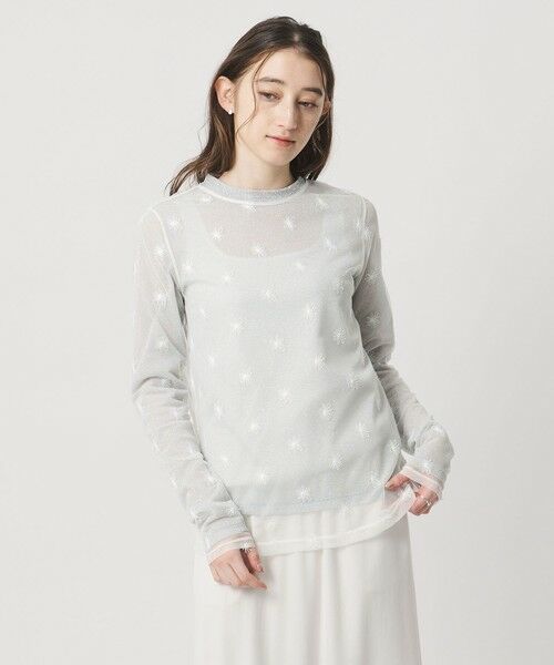 UNITED ARROWS / ユナイテッドアローズ カットソー | チュールフラワー カットソー ‐ウォッシャブル‐ | 詳細3