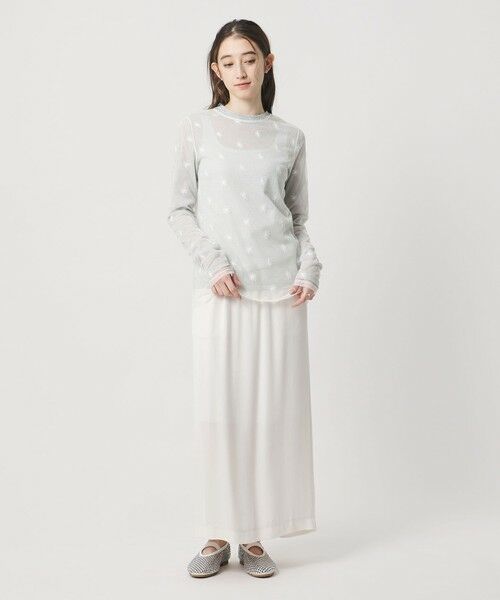 UNITED ARROWS / ユナイテッドアローズ カットソー | チュールフラワー カットソー ‐ウォッシャブル‐ | 詳細4